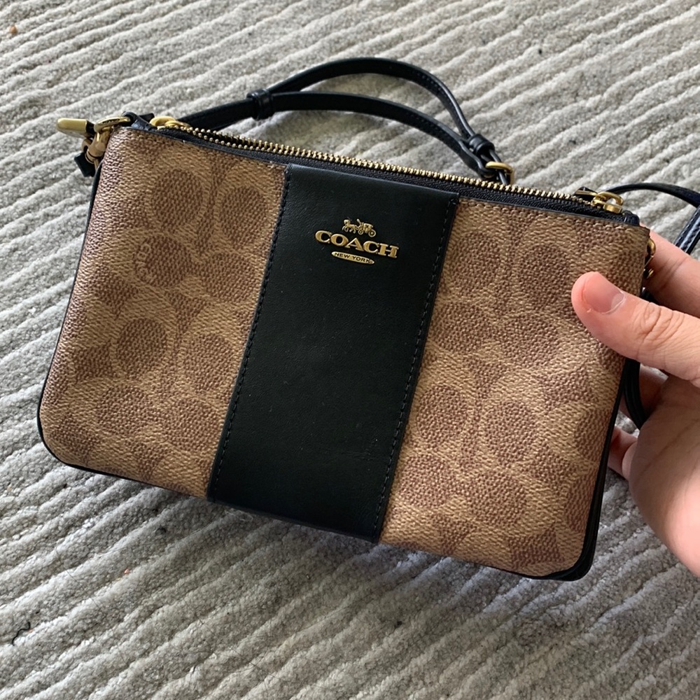 Authentic couch crossbody bag. Custom made with two combined into one.